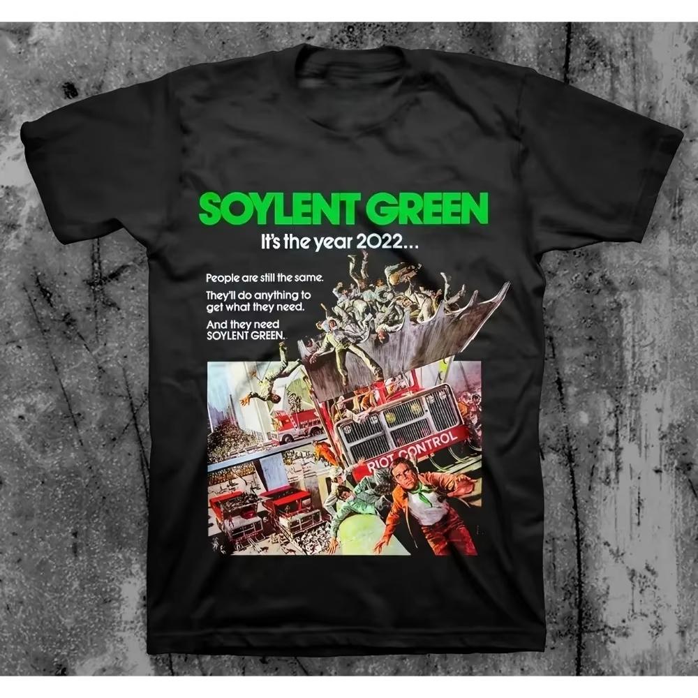 

Soylent Green Graphic T-Shirt 100% Crew Neck Casual Knit Top for All Seasons Regular Fit Printed Shirt for Adults - Men s Sum... S разноцветный