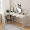 Corner Bookshelf Desk: Student Study & Writing Desk for Bedroom
