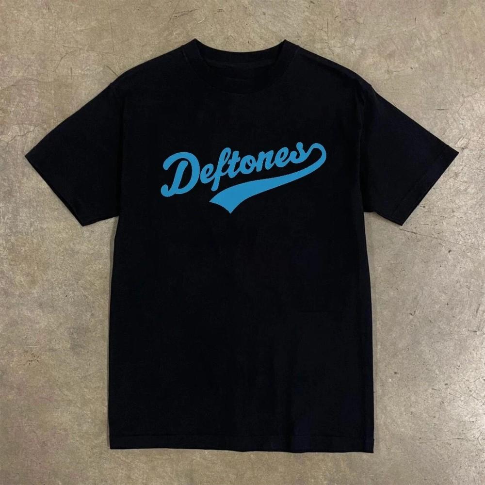 Футболка с логотипом группы Deftones Черная Хлопковая Унисекс Футболка S-4XL Унисекс Футболка XXXXL