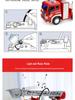 Large Spraying Fire Truck Toy with Lights and Music - Pull-Back Ladder Truck for Kids