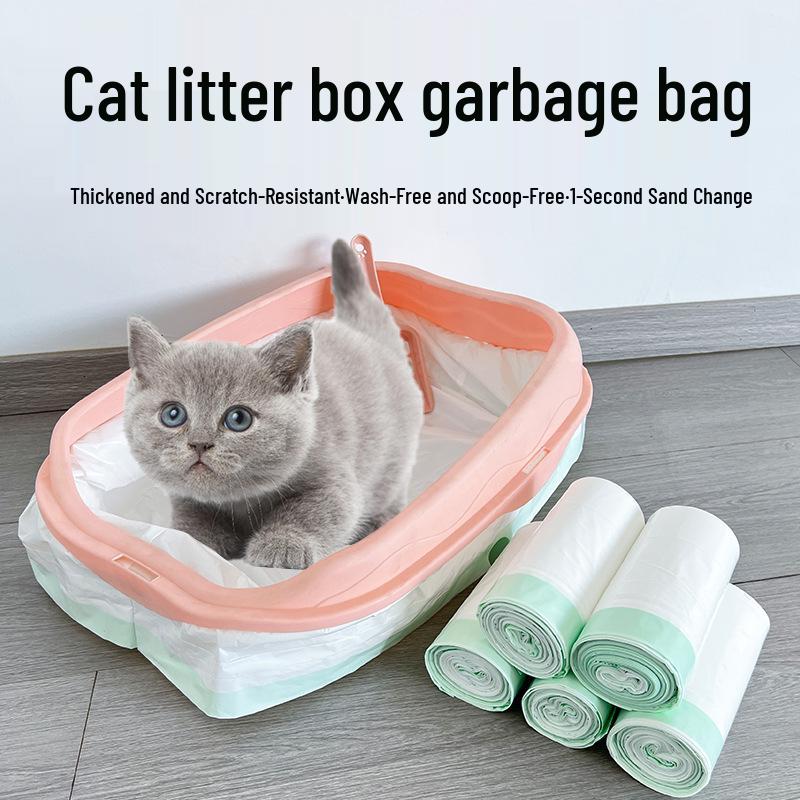 Disposable Cat Litter Bags with Drawstring – Fits Automatic Litter Boxes, Thickened for Large, Medium, and Small Sizes