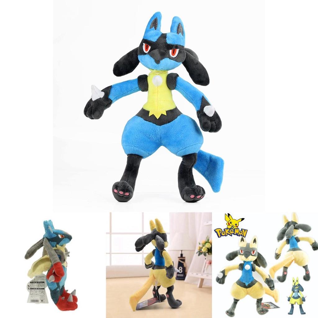 Peluche Luc Lucario Pokemon Luc Scintillante da 12 Pollici Giocattolo Morbido Con Colori Vivaci Per Bambini
