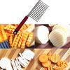 New Stainless Steel Potato Chip Dough Vegetable Crinkle Wavy Cutter Slicer Fruits Food Cutterly Tool
