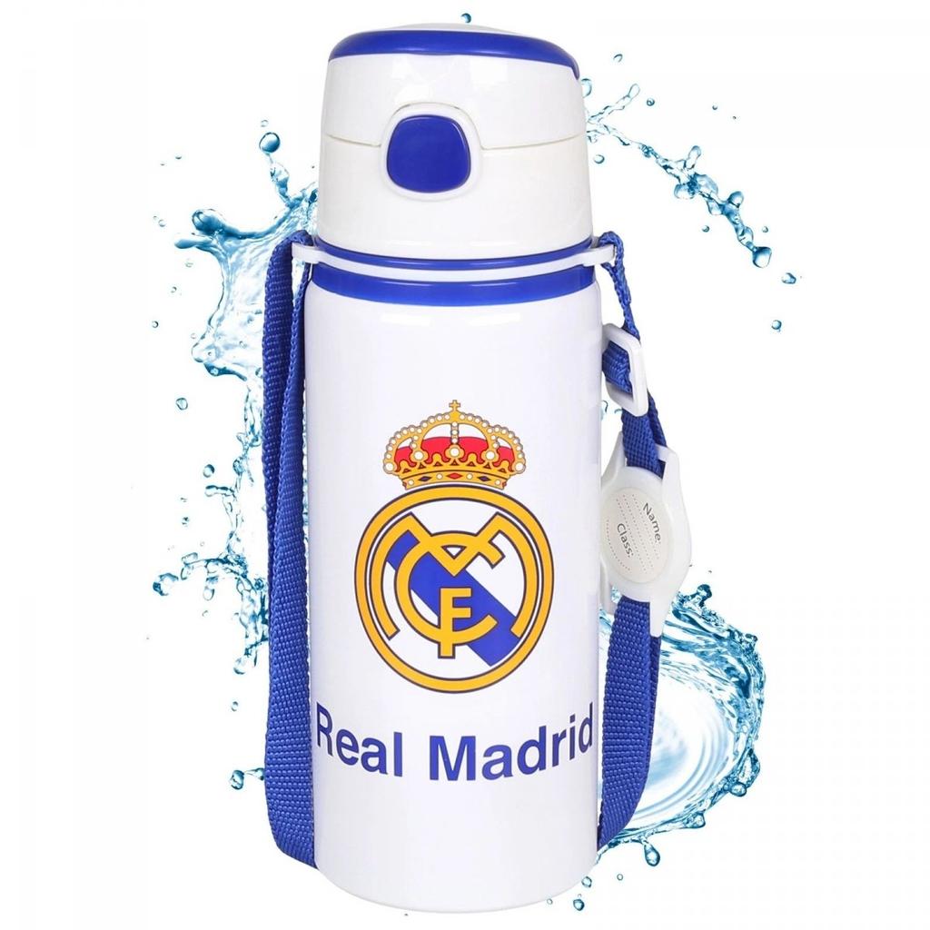 Real Madrid Aluminum Bottle with Mouthpiece and Strap 600 ml RM00005 Multicolor