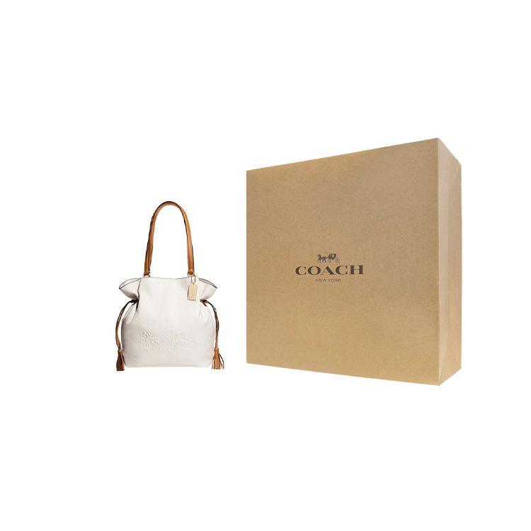 Coach Andy 30 Color Block Drawstring Closure Refined Pebble Leather Tote Shoulder Bag Women handbags CA165-IMCAH