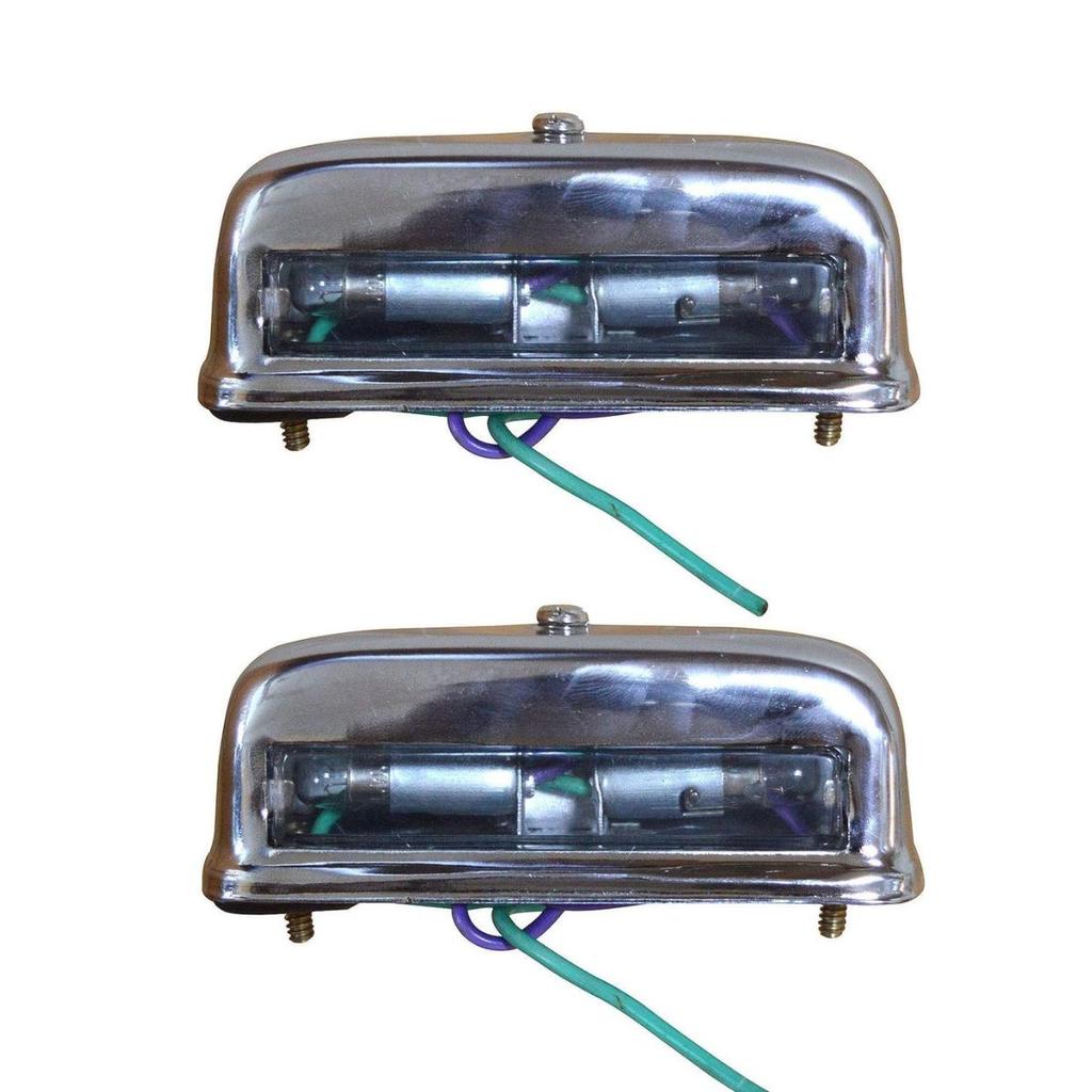 Licence Plate Light Set with 12v Bulbs Suitable for Tractors Massey Ferguson Deutz