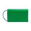 Fashion Trend Woven Plaid Snap Closure Lambskin Shoulder Crossbody Bag Wallet Women Bags Green 708586VCPP33722