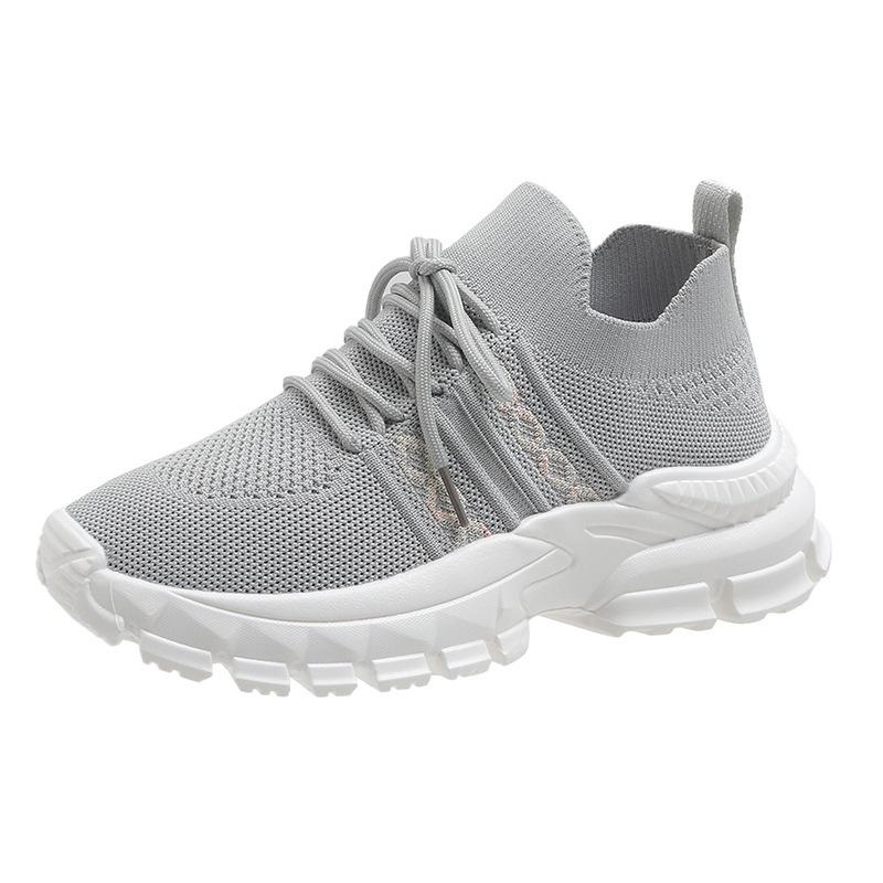 2025 autumn new lightweight and versatile thick-soled muffin bottom student breathable leisure sports running shoes ins