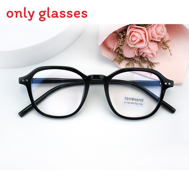 

Геометрическая круглая оправа для очков с защитой от синего света для женщин и подростков Black