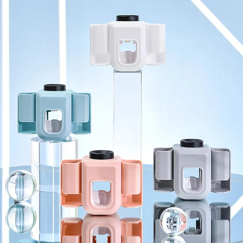 Wall Mounted Automatic Toothpaste Dispenser Toothbrush Holder Bathroom Punch Free Multi-Function Electric Toothbrush Holder