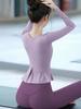 2025 Stylish Women's Long Sleeve Yoga Fitness Set with Chest Pads - Slimming Pilates Training Wear