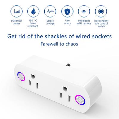 Inteligentne gniazdko Wifi Inteligentne U.S.. Gniazdko Statystyki Zużycia Energii Inteligentny Dom USA. Regulacja Hamulca Dwu-Korkowa