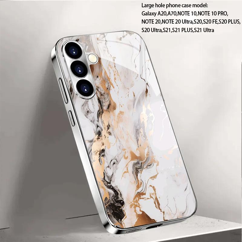 Electroplated Glass TPU Hard Case for Samsung Galaxy S26 S25 S24 S23 S22 S21 FE Ultra Plus Scratch Resistant Advanced Protection