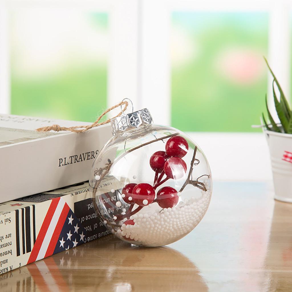 Dekoration Transparent Weihnachten DIYT Kugel Festival Anhänger Geschenk Hohlkugel