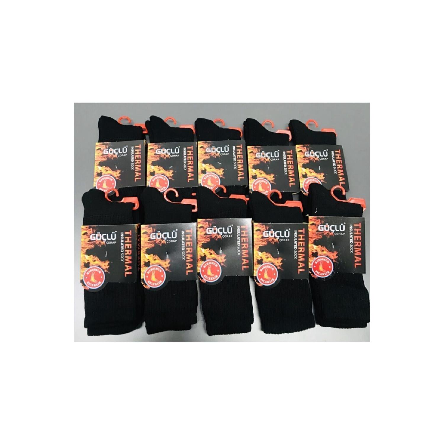 

10 Lu термоноски зимние толстые мужчины-женщины-унисекс 40-44 чёрный