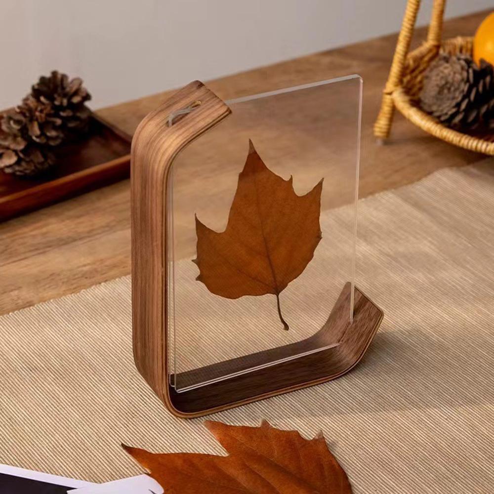 Transparent Wood Display Photo Frame Wear Resistant Photo Holder Decor For Home Bedroom
