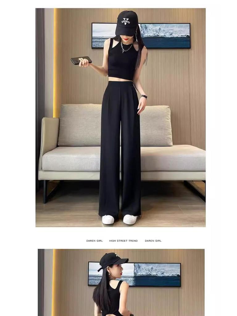 Damen Sommerhose mit hohem Bund und weitem Bein - Kollektion 2025