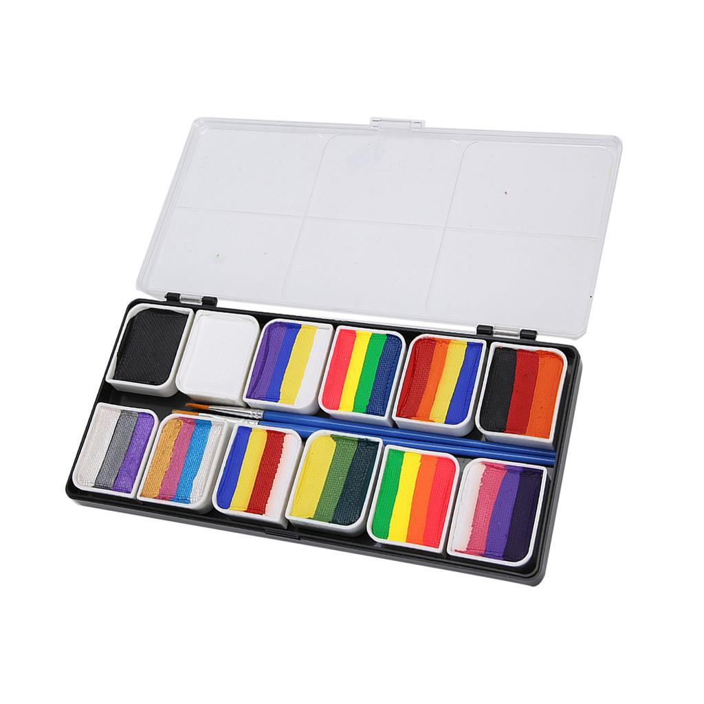 12 Colors Face Body Paint Water Based Halloween Party Ball Game Fan Fancy Body Art Makeup Pigment