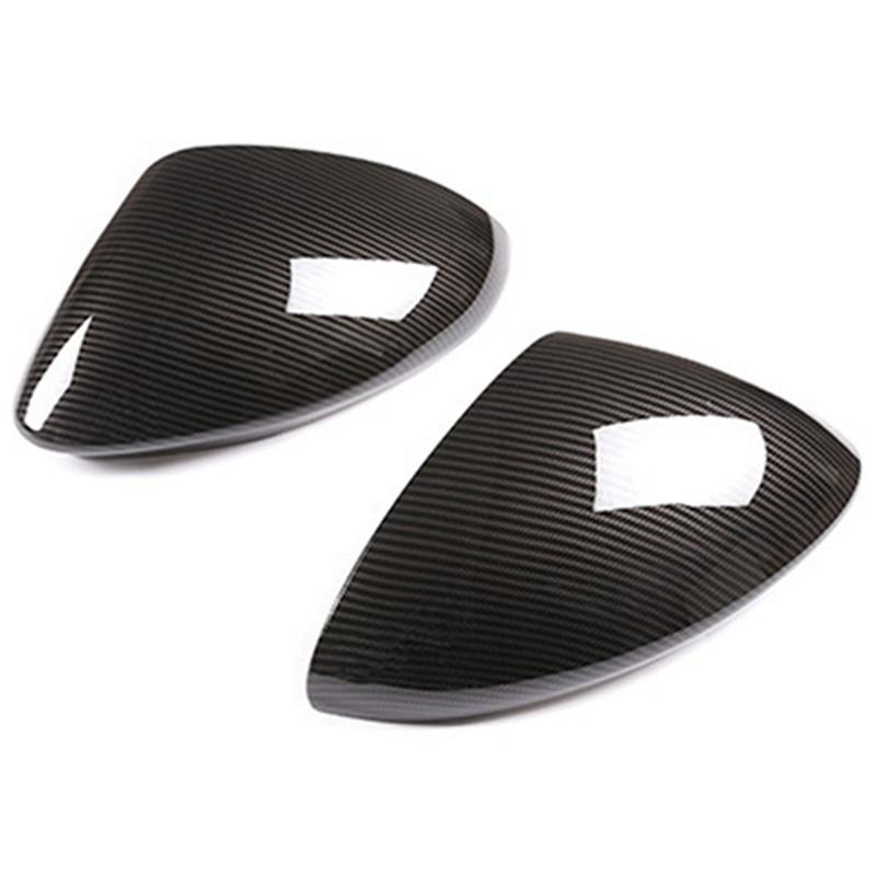 Car Side Rearview Mirror Housing Cover Carbon Fiber Style for Alfa Romeo Stelvio 2017-