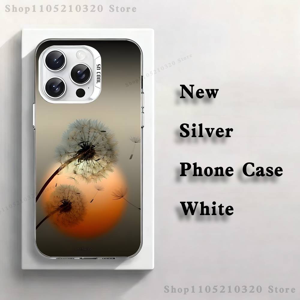 Dandelion Art Phone Case For iPhone 17,16,15,14,13,12,11,Pro,Max,Plus,Mini,XS,SE Anti Fall White Matte Hard Bumper iPhone17pro