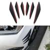 6PCS/Set Carbon Fiber Pattern Universal Front Bumper Spoiler Modified Bumper Air Knife Lip Decorative Strip Car Tuning