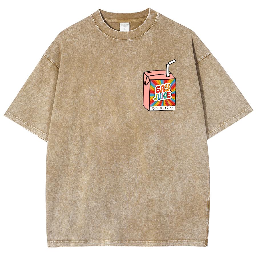 Do Old Vintage Washed Denim Color Round Neck Short Sleeve T-shirt  Unisex Casual Pattern Letter Print Loose Tops