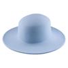 Autumn And Winter Wool New Big Brim Thickened Top Hat Felt British Retro Solid Color Light Board Flat Top Hat For Men And Women