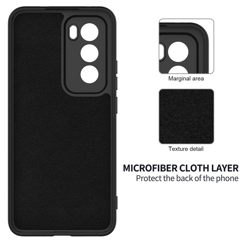 For Oppo Reno12 5G (Global) Protective Case Liquid Silicone Phone Cover with Wrist Strap