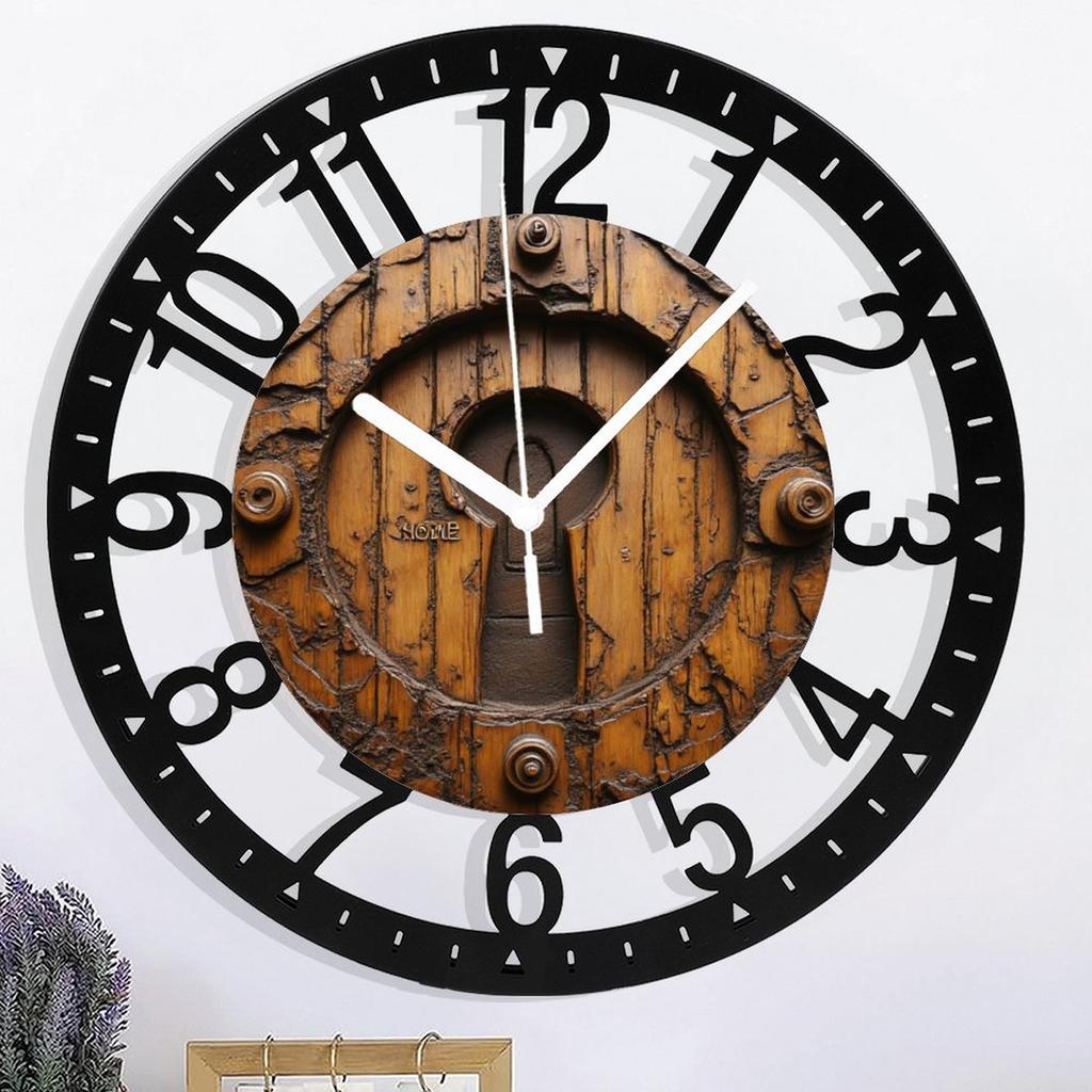 25cm Circular Iron Wall Clock Backed by a Manufacturer's Warranty