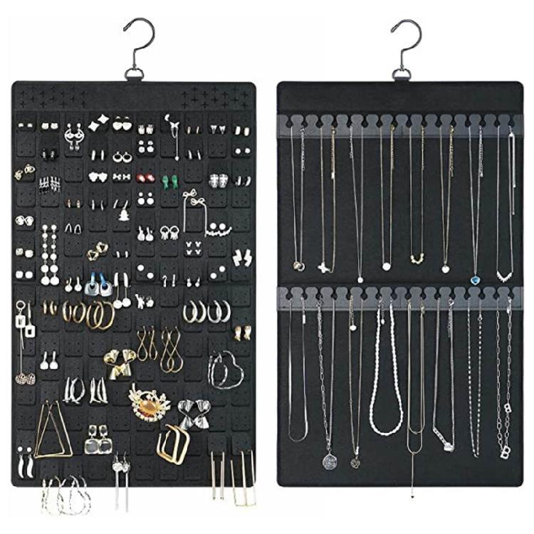 Versatile Hanging Jewelry Organizer, Felt Pocket Storage Bag Careful Details