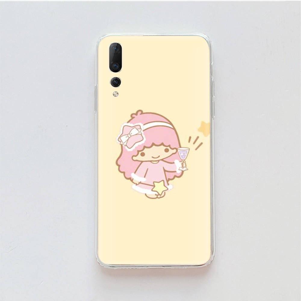 Transparent Case for Samsung A04 A14 A23 M33 M53 Realme 10 9 C35 C55 VIVO X80 Infinix Hot 30 Note 11 Tecno Spark 8P Pro L-31 Cute Little Twin Stars