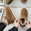 3206 Snow Boots Men's Velvet Thickened Warm Bread Shoes Casual Non-slip and Cold-proof Large Cotton Shoes Men's Boots Retro Style