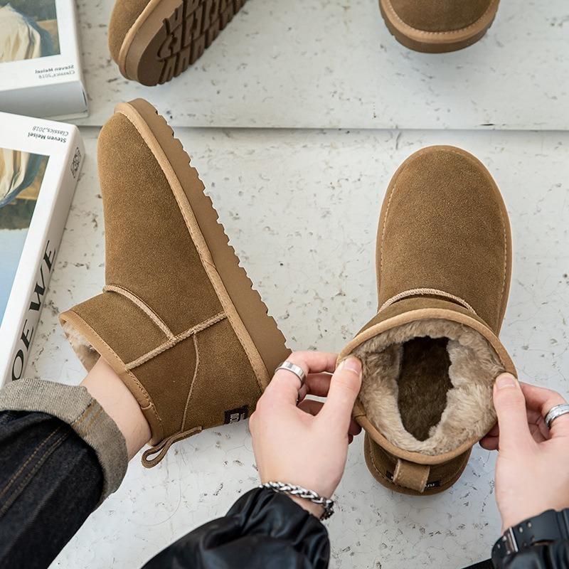 3206 Snow Boots Men's Velvet Thickened Warm Bread Shoes Casual Non-slip and Cold-proof Large Cotton Shoes Men's Boots Retro Style