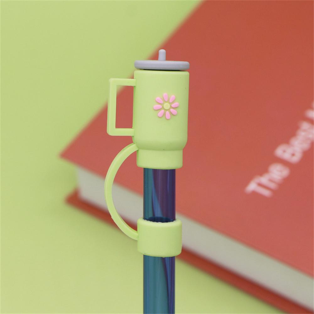 Straw Fashion Dust Straight Pipe Multiple Colors Available Household Cute Soft Rubber Simple 7-8mm Straw Suitable For Use