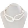 Glossy Retro Irregular Round Metal Choker Necklace for Women