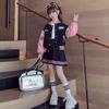 Vestito da baseball Vestito da ragazza Moda Primavera Autunno Vestiti Preppy JK Gonna a pieghe Giacca in 2 pezzi + gonna