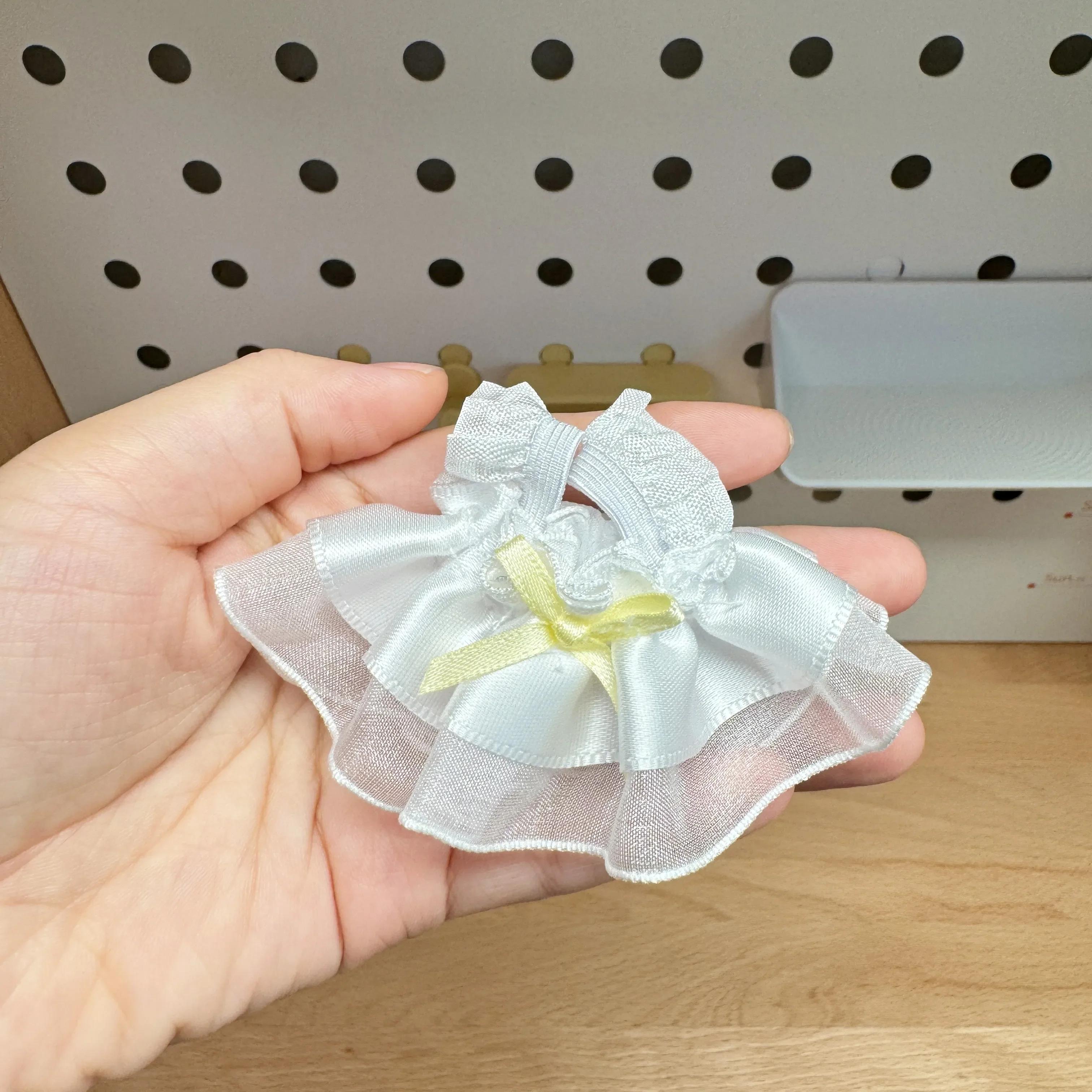 

Для помпонов кукольная одежда 1/12 кружевное платье принцесса юбка 10-15 см кукла из хлопка для labubu проволочная полоска палка DIY одежда аксессуары