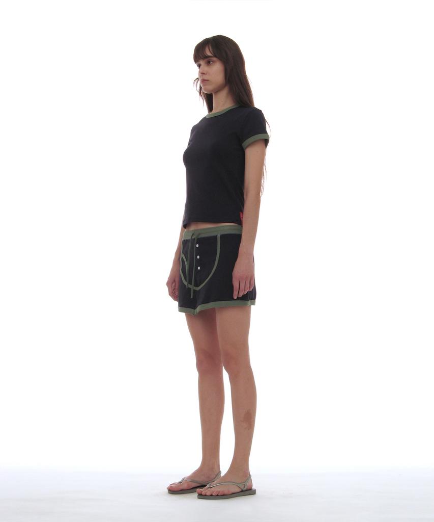 PARTIMENTO WOMEN Pwc Ringer Short Sleeve Tee_Navy