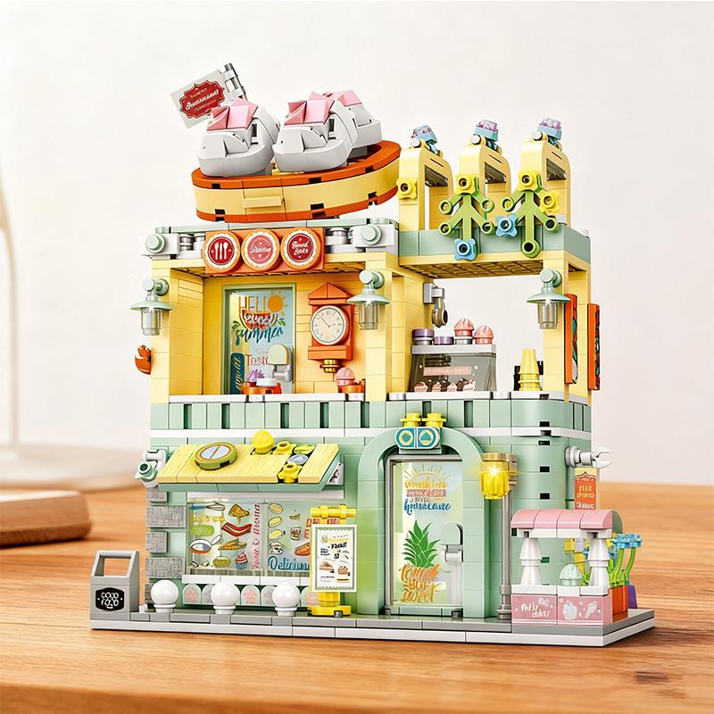 

Ресторан Десерт Кофе Домашний питомец Фруктовый магазин Вид улицы Еда Дом Конструктор Кирпичики Модель для девочек Детская игрушка Подарок для мальчика/ребенка