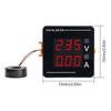 CH-72VA Volt Amp Mete AC 50-500V Digital Voltammeter Voltmeter Ammeter LED Dual Gauge Volt Current Meter Voltage Amp Tester