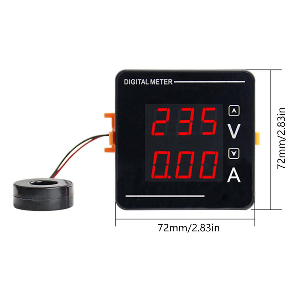 CH-72VA Volt Amp Mete AC 50-500V Digital Voltammeter Voltmeter Ammeter LED Dual Gauge Volt Current Meter Voltage Amp Tester