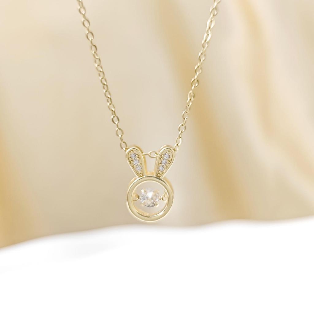Smart Rabbit Titanium Steel Necklace - Luxury Niche Design Clavicle Chain, High-End Feel Accessories.