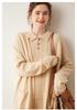 Women's Cashmere Polo Collar Sweater - Autumn/Winter Style with Button Detail