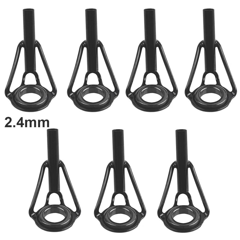 

7Pcs/14Pcs Fishing Rod Tip Guides Repair Kit Black/White Stainless Steel Frames Ceramic Ring Spinning Casting Fishing Rod Tackle Quality 7Pcs