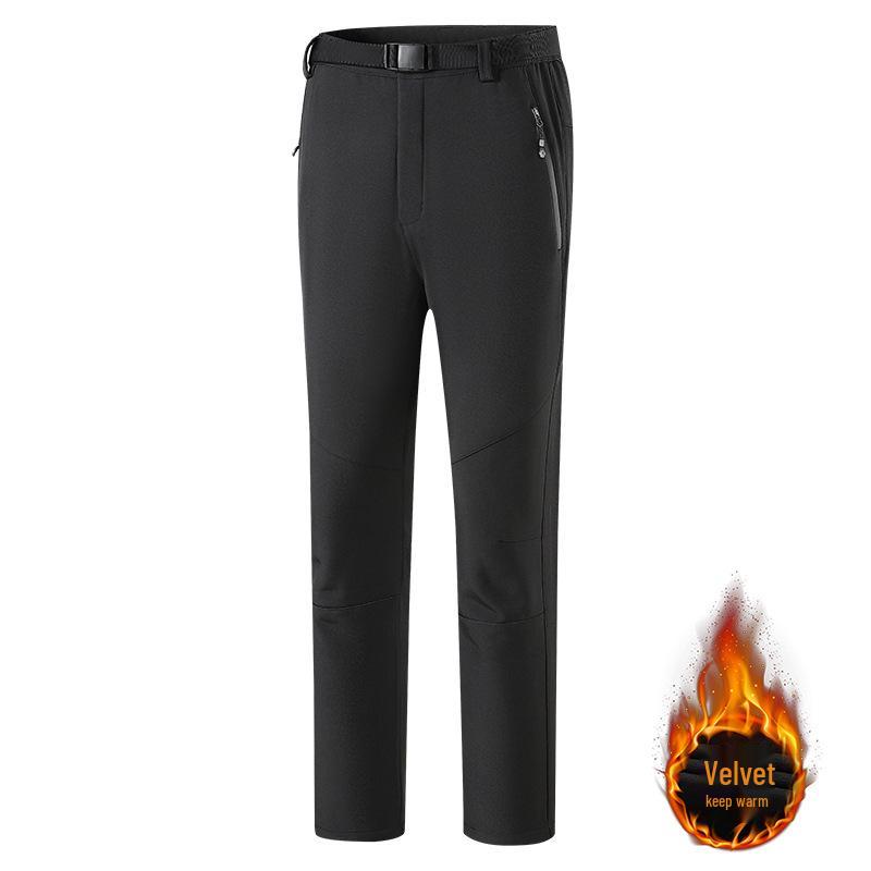 2033 Men's Winter Outdoor Ski Pants: Plus Velvet, Warm, Windproof, Waterproof, Wear-Resistant, With Belt.