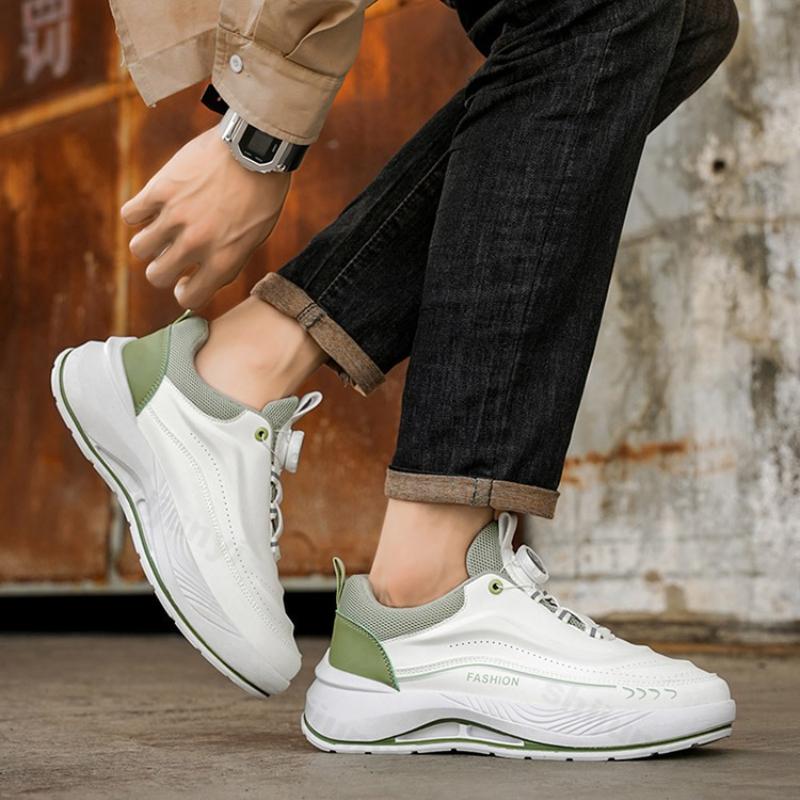 Breathable Men's Vulcanized Shoes Autumn Outdoor Non Slip Platform Sneakers Comfort Height Increase Wear Resistant Casual Shoes