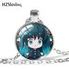 Alloy Beautifully Crafted Necklace With Tanjiro And Shinobu Design Great For Anime Collectors