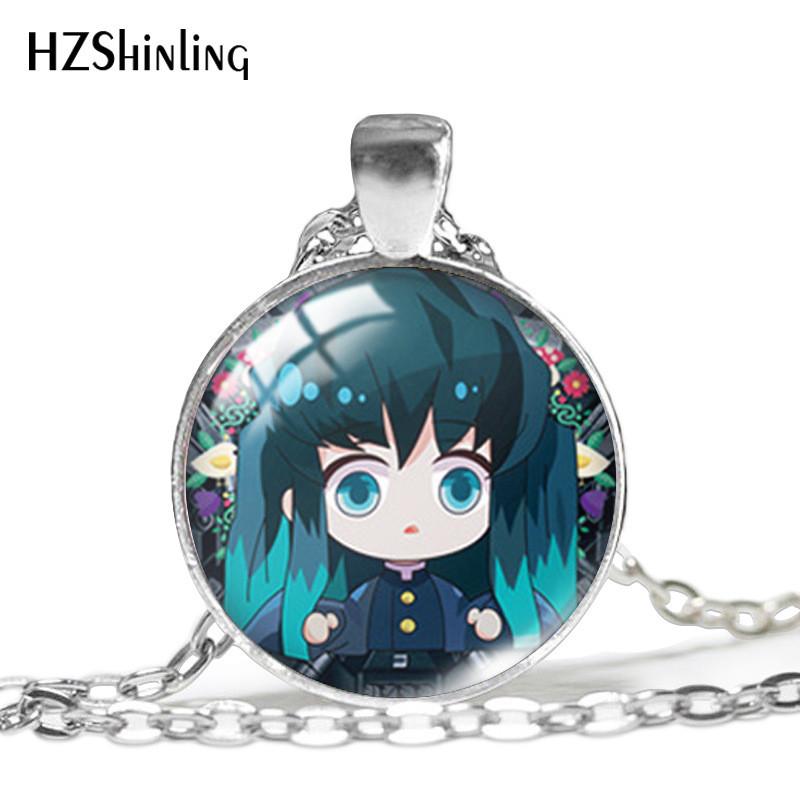 Alloy Beautifully Crafted Necklace With Tanjiro And Shinobu Design Great For Anime Collectors