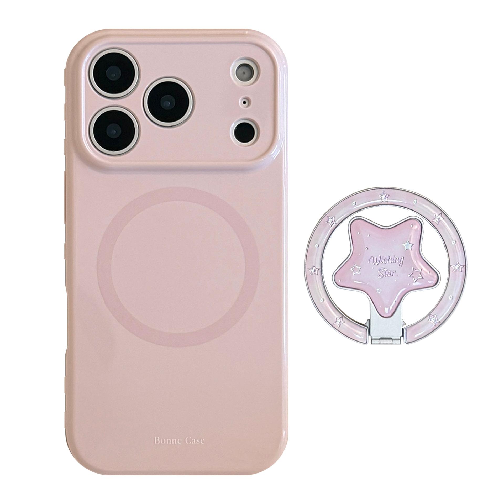 

Creative Pink Star Magnetic Phone Case for iPhone 16, iPhone 17, and iPhone 17 Pro Max iPhone 17 Pro Max
