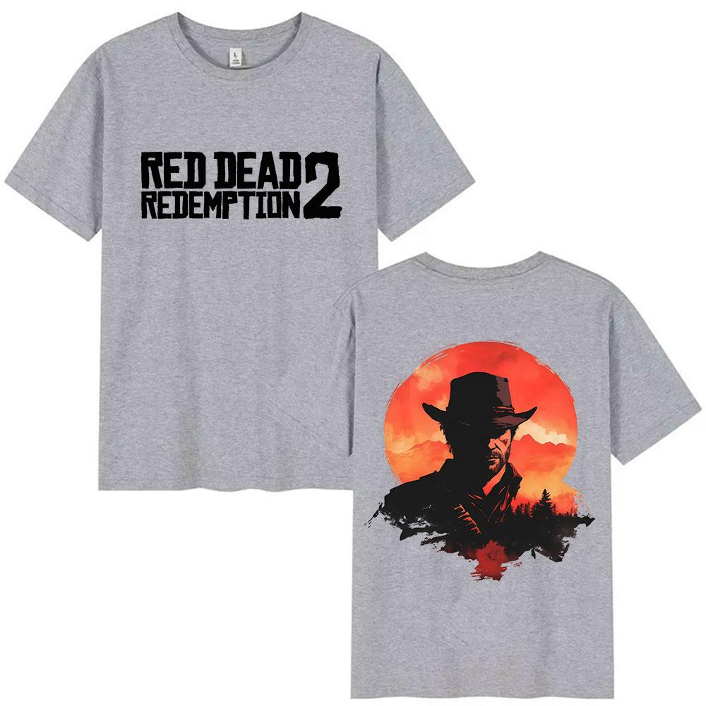 Red Dead Redemption 2 Tshirt Cotton High Quality Fashion Print Fashion Teeshirt Short Sleeve Casual Unisex Camisetas Tees Tops